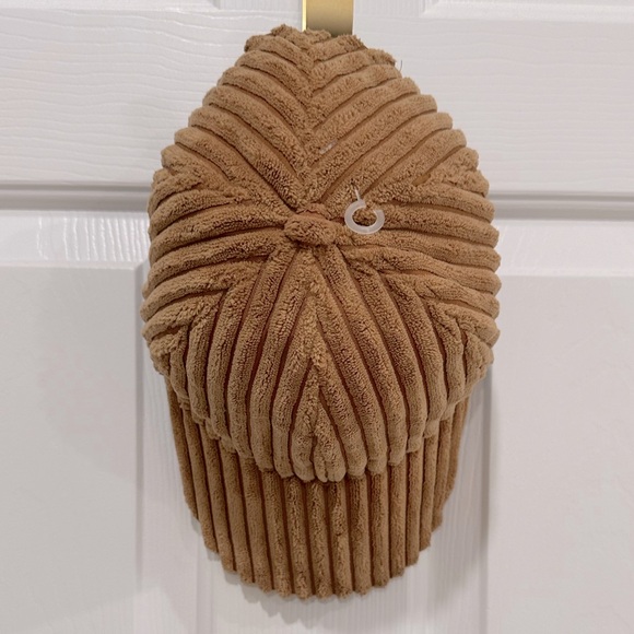 New! Brown Plush Corduroy Baseball Cap Adjustable Velcro Strap Back in Tan - Picture 12 of 12